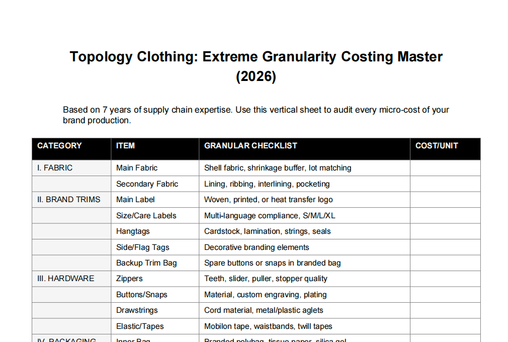 The Ultimate Apparel Costing & Profit Margin Master (2026 Edition)
