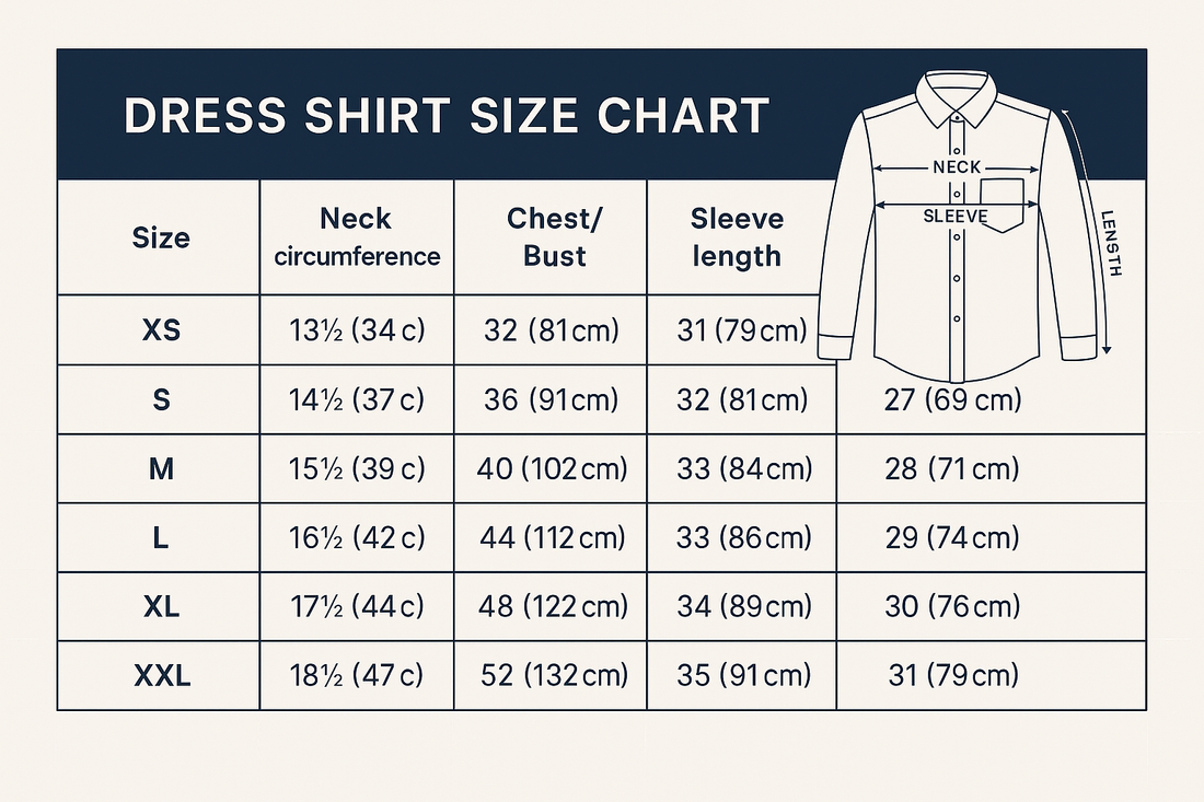 Dress Shirt Size Chart: A Simple Guide for New Designers Topology Apparel Dress Shirt Size Chart: A Simple Guide for New Designers Topology Apparel